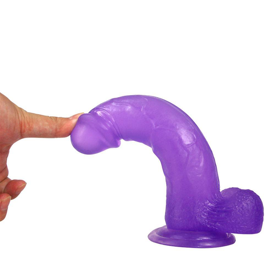 Dildo Jelly Studs Crystal 8'' Large Purple